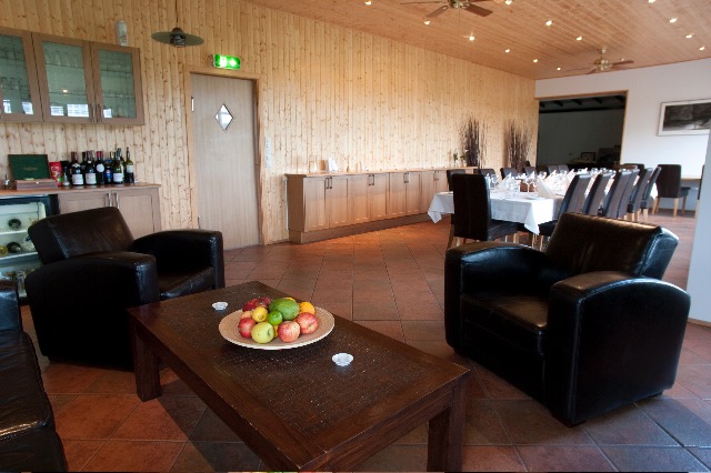 The dining lounge at Miðfjarðará Lodge